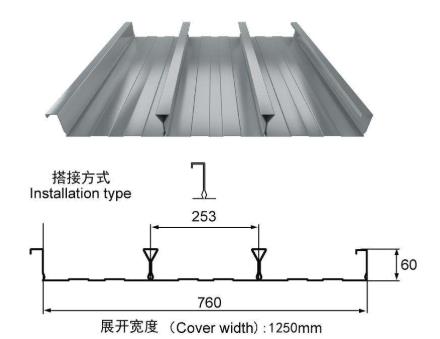 清远楼承板生产厂家YXB60-253-760(B)楼承板